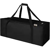 Haegs Taşıma &Ccedil;antası, Fermuarlı Dayanıklı Seyahat Spor, Bagaj, Kamp Malzemeleri Saklama &Ccedil;antası, 55L (60 x 30 x 30 cm) Siyah