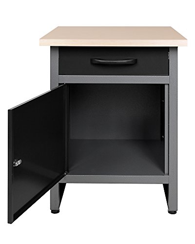 Werkstatt Werkstatteinrichtung 7 tlg. grau Werkbank Werkzeugschrank Lochwand - 2