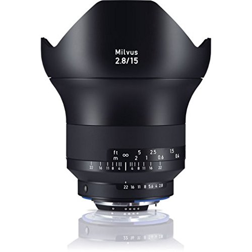 ZEISSMilvus 15mm f/2.8 Full Frame Camera Lens for Nikon F-Mount ZF.2, Black