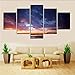 Produktbild ljtao Malerei Wand Für Wohnzimmer Moderne Typ 5 Panel Seltsame Sky View Modularer Rahmen Bilder Wohnkultur Leinwand -30Cmx40/60/80Cm-Frame