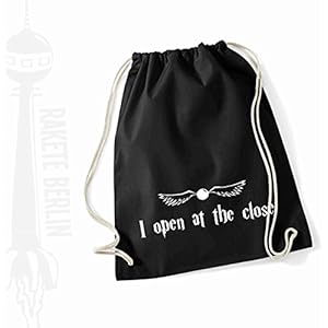 Turnbeutel Rucksack Baumwolle ' I open at the close - Schnatz '
