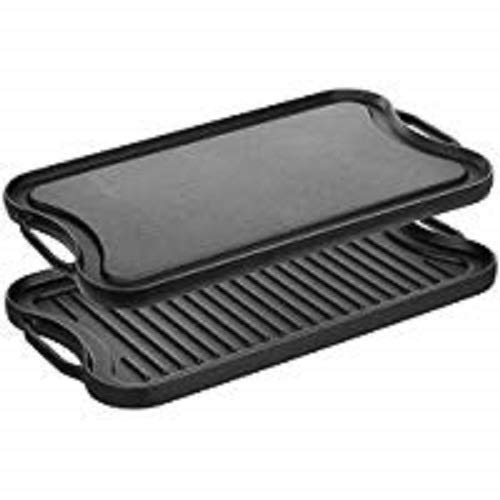 Preisvergleich Produktbild AmazonBasics - Tischgrill / Grillplatte, wendbar, aus bereits eingebranntem Gusseisen