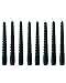 Produktbild Horror-Shop 8 Stück gedrehte Gothic Spitzkerzen in schwarz