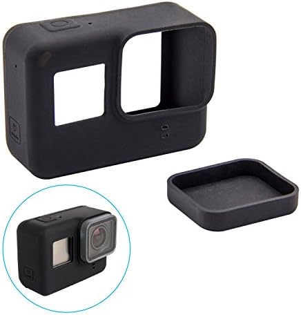 WOCLHJ Protective Case for GoPro Hero 6 Soft Silicone Covers with Lens Cap for Sport Camera Hero 5 6 (Black)