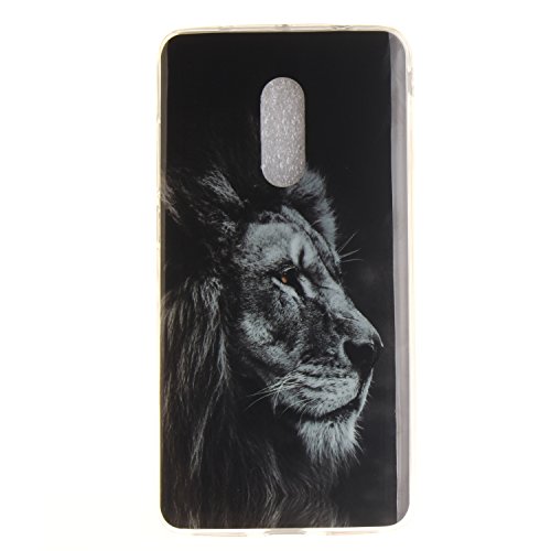 Cozy Hut Lederhülle / Ledertasche / Hülle / Case / Cover / Etui / Tasche Bunte Muster Weich TPU Handy Hülle für Xiaomi Hongmi Redmi Note 4 (5.5),Ultra Slim Dünn Silikon TPU Transparent für Xiaomi Hongmi Redmi Note 4 (5.5) Hülle , Premium Handy Tasche Schutz Hülle Case Cover Etui Strass Schutz schutzhülle Bumper Schale Silicone für Xiaomi Hongmi Redmi Note 4 (5.5) – Black Lion - 2