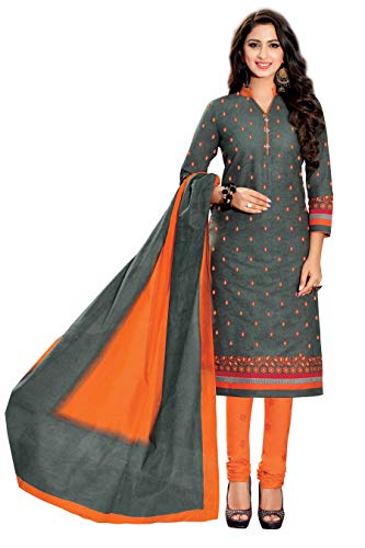 Miraan Women's Cotton Unstitched Dress Material (SAN2516)