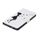 Huawei P9 Hülle,Huawei P9 Case,Cozy Hut Case / Cover / Handyhülle für Huawei P9 Schutzhülle, Kunstleder Ledertasche Schutzhülle Case Tasche,Bunte Drucken Muster PU Leder Brieftasche Hülle Wallet Case Flip Cover Hüllen Etui Lederhülle mit Standfunktion Kredit Kartenfächer für Huawei P9 – Schwarze Mädchen - 5