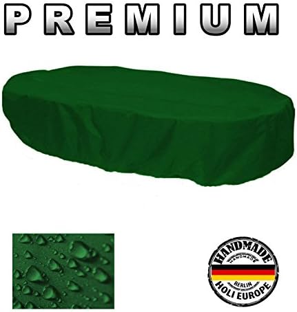 Holi Europe PREMIUM Garden table OVAL Outdoor furniture Casing Cover Protective case Covering Covering sheet Set (150cm x 100cm x 70cm, fir sprigs)