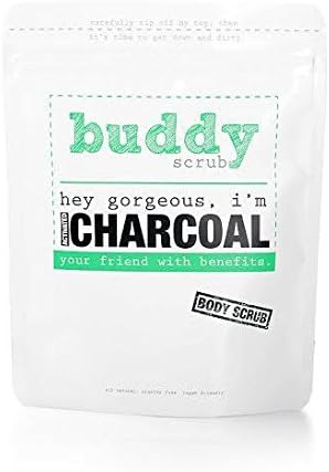 Buddy Scrub Activated Charcoal Exfoliating Body Scrub. An all natural, cruelty free and vegan friendly body scrub that will exfoliate, nourish and moisturise your skin.