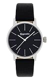 Gigandet Damenuhr Minimalism Quarz Analog mit Lederarmband schwarz G43-002