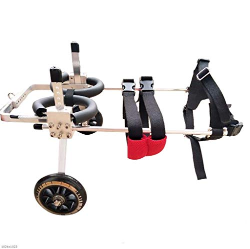 Preisvergleich Produktbild LXJYMX Hunde-Rollstuhl, Hundscooter, Heimtrainer für Heimtrainer, aus Bleilegierung, leicht und robust (Farbe : Rot, größe : XXXS)