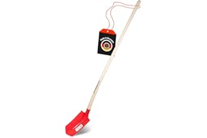 SHW-FIRE Pala de trinchera de cable de 30 x 16 cm con protección contra golpes, acero especial resistente, mango largo de madera de fresno, ideal para zanjas estrechas, pala para drenaje y colocación