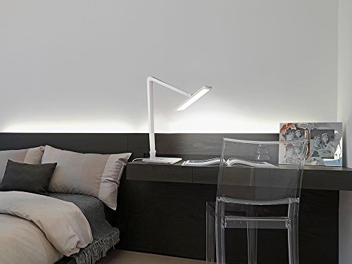 TaoTronics 10W LED Schreibtischlampe Tischleuchte mit Touchfeld, supergroßes LED-Feld und stufenlose Dimmung, USB-Anschluss für Aufladung des Smartphones, Weiß - 3