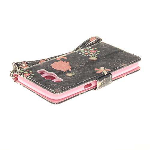 Nancen Samsung Galaxy J5 2016 / SM-J510X (5,2 Zoll) Handytasche / Handyhülle. Flip Etui Wallet Case in Bookstyle – Premium PU Lederhülle Hülle Cover Mit Lanyard / Strap, Standfunktion, Kreditkarte und Brieftasche - 5