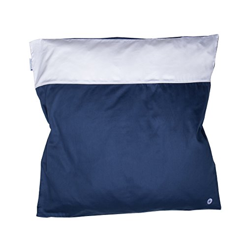 Preisvergleich Produktbild Nordic Coast Premium Baby Bettbezug, dunkelblau / weiß