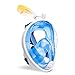 Produktbild Schnorchelmaske Vollmaske, Gofun Tauchmaske Anti-Fog und Anti-Leck-Technologie mit 180 Grad Blickfeld für Erwachsene und Kinder (Blau, S/M)