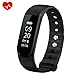 Price comparison product image OMorc Smart Bracelet with Heart Rate Monitor, Bluetooth 4.0 Waterproof Smart Fitness Wristband Bracelet Sport Pedometer Activity Tracker with Music Control, Alarm, Step Tracker, Calorie Counter, Sleep Tracker for iPhone Android Smart Phone