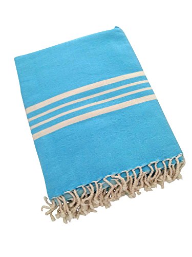 Hamamtuch L & XXL ‚Storm‘ | 160x210cm & 100×170 cm | Fouta, Hamam badetuch, Strandtuch extra groß | 100% Baumwolle, Hochwertige Qualität, sehr weich | Original nur von ZusenZomer (160 x 210 cm, Türkis) - 3