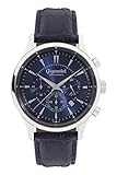 Gigandet Herren-Armbanduhr Sport Chronograph Quarz mit Leder blau G48-003