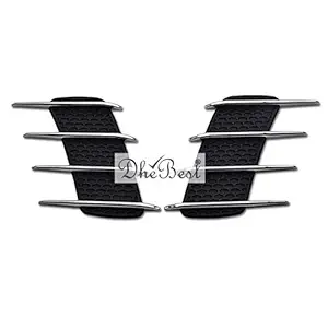 Dhe Best Car Decorative Air Flow Duct Racing Side Vent Air Flow (Chrome) For Toyota Innova Type 4