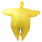 MagiDeal Erwachsene Döbel Anzug Aufblasbare Blow Up Ganzkörper Kostüm Fantasie Verkleidung - Gelb