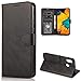 Produktbild CTIUYA Schutzhülle für Samsung Galaxy A20 / A30, Hülle Handyhülle Leder Klapphülle Handytasche Flip Brieftasche Schutzhülle Magnet Wallet Case Tasche Lederhülle für Samsung Galaxy A20/A30,Schwarz