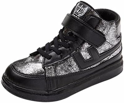 ZJENE31 ZJENE Children Fashion Girls Boys Sport Warm Sneaker Running Casual Shoes (Age:4-4.5T, Silver)