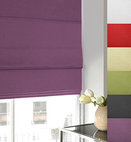 Twill Roman Blind [Aubergine, 45cm x 135cm]
