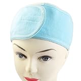 sourcingmap® Spa Bathing Make Up Wash Face Cosmetic Headband Hair Band Light Blue