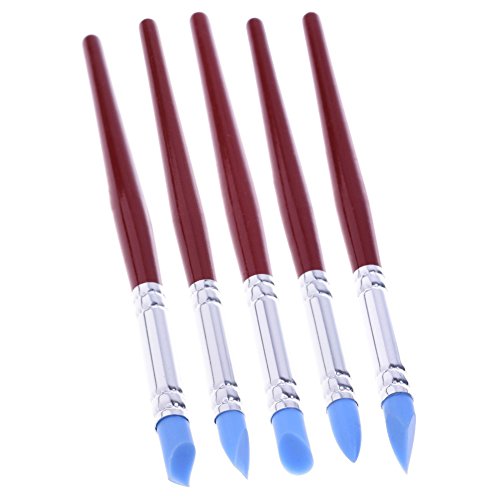 Meta-U 5pcs Gummi-Pinsel Clay Shaper Modellier Werkzeug Pinsel