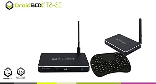 DroidBOX™ T8-SE with i8 Mini-Keyboard Android 7.1.2 Nougat Powered Mini Computer LibreELEC 8 Amlogic Smart TV BOX Chipset S905X GPU Mali-450MP 2GB RAM 32GB ROM 4K UltraHD 5dB Wi-Fi Antenna [W.i8]