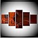 Produktbild hhlwl Bilder Leinwand Poster Modulare Wandkunst HD Druck 5 Stücke Klassische Violine Rahmen Dekoration Wohnzimmer Moderne Gemälde-10x15/20/25cm-frame