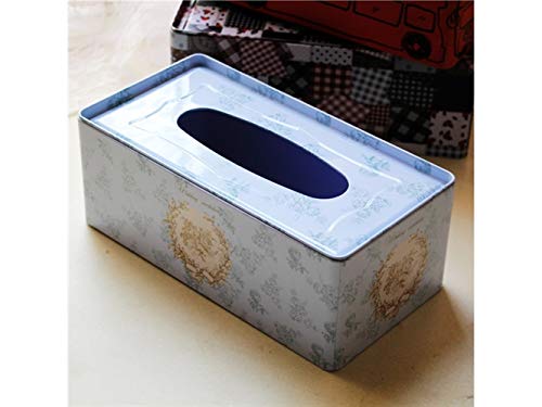 GYPO Car Tissue Box Lovely Printed Rectangle Tissue Case Paper Pumping Box for Home and Office(Blue) Hotel Tissue Cover