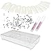 NAILFUN 500 Classic Square Tips Natur in Tipbox + 2x Tipkleber 2g + 100 Strasssteine