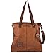 Produktbild Taschendieb Wien Leder Handtasche Schultertasche Shopper Beuteltasche mit Nieten TD0530 Cognac