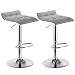 Produktbild WOLTU Barhocker Design Drehstuhl Hocker Barstuhl Lounge Bar Hocker Leinen 2X Hell Grau BH33hgr-2