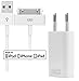 Produktbild OKCS Ladeset Slim Version Netzteil 1A + 1M Lightning Kabel für Apple iPhone für Apple iPhone 4, 4s, iPad 2, 3 & iPod - in Weiß