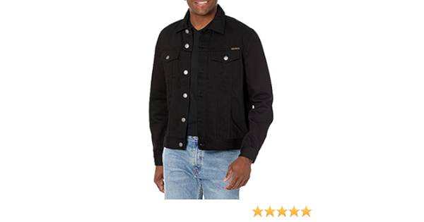 black denim jacket mens amazon