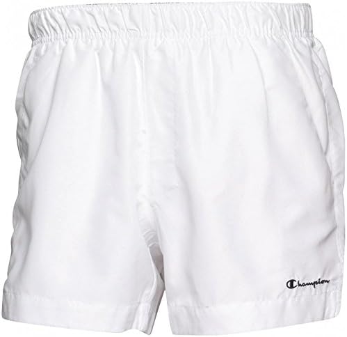 Mens Champion Mens Classic Logo Swim Shorts White - White/Black - L To Fit 34 Waist (86cm)