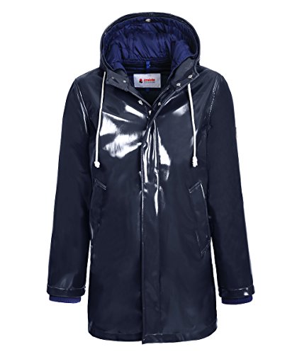 Invicta Herren Regenmantel Cerata Uomo ConCappuccio Dark Blue/Dark Blue460, XXL Invicta Herren Regenmantel Cerata Uomo ConCappuccio Dark Blue/Dark Blue460, XXL