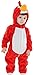 Produktbild Kinder Jungen Mädchen Baby Rot Vogel Plüsch Velours mit Kapuze Schneeanzug Kostüm Kleid Outfit - Rot, 2-3 years (95-100cms)