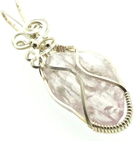 Kunzite Gemstone Sterling Silver Wire Wrapped Pendant