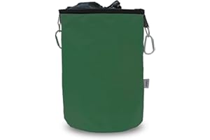Aieino Large Peg Bag with Drawstring, Hanging Snap Hook - Storage Bag up to 200 Clothes Pegs for Hanger Clips Washing Line Waterproof Weather Resistant, Green