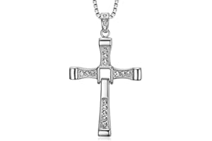 BOBIJOO Jewelry - Collier Croix Pendentif Inspiration Vin Diesel Fast and Furious Acier Inoxydable Argenté 316l