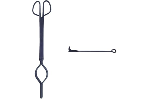 IMEX EL ZORRO 70340 Tenaza lumbre con arco (40 cm) + Atizador lumbre con Mango Normal (45 cm), 70501