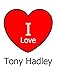 Produktbild I Love Tony Hadley: Large White Notebook/Journal for Writing 100 Pages, Tony Hadley Gift for Women and Men