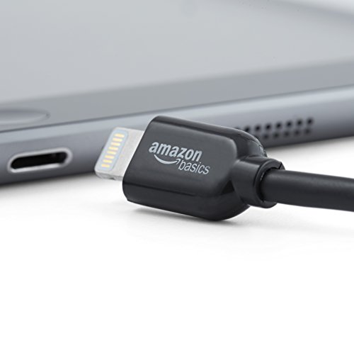 AmazonBasics Ladekabel Lightning auf USB, 1,8m, zertifiziert von Apple, Schwarz - 6