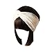 Produktbild Damen Stirnband mit Spitze im Retro-Stil, gedreht, gedreht, weich, 26 cm, Weiß