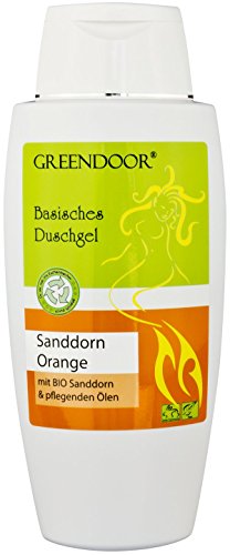 BASISCHES Duschgel Sanddorn Orange 250ml - vegan, 100% biologisch abbaubar, all natural, 100% Natur aus der Naturkosmetik Manufaktur, natürlich ohne Sulfate ohne Silikone, selbstverständlich ohne Tierversuche und ohne Konservierungsmittel = ohne Parabene, natural