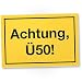 Produktbild DankeDir! Achtung Ü50 Kunststoff Schild, Geschenk 50. Geburtstag, Geschenkidee Geburtstagsgeschenk Fünzigsten, Geburtstagsdeko/Partydeko / Party Zubehör/Geburtstagskarte